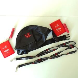 University of Cincinnati hip sack, two lanyards and two I.D./Badge lanyard